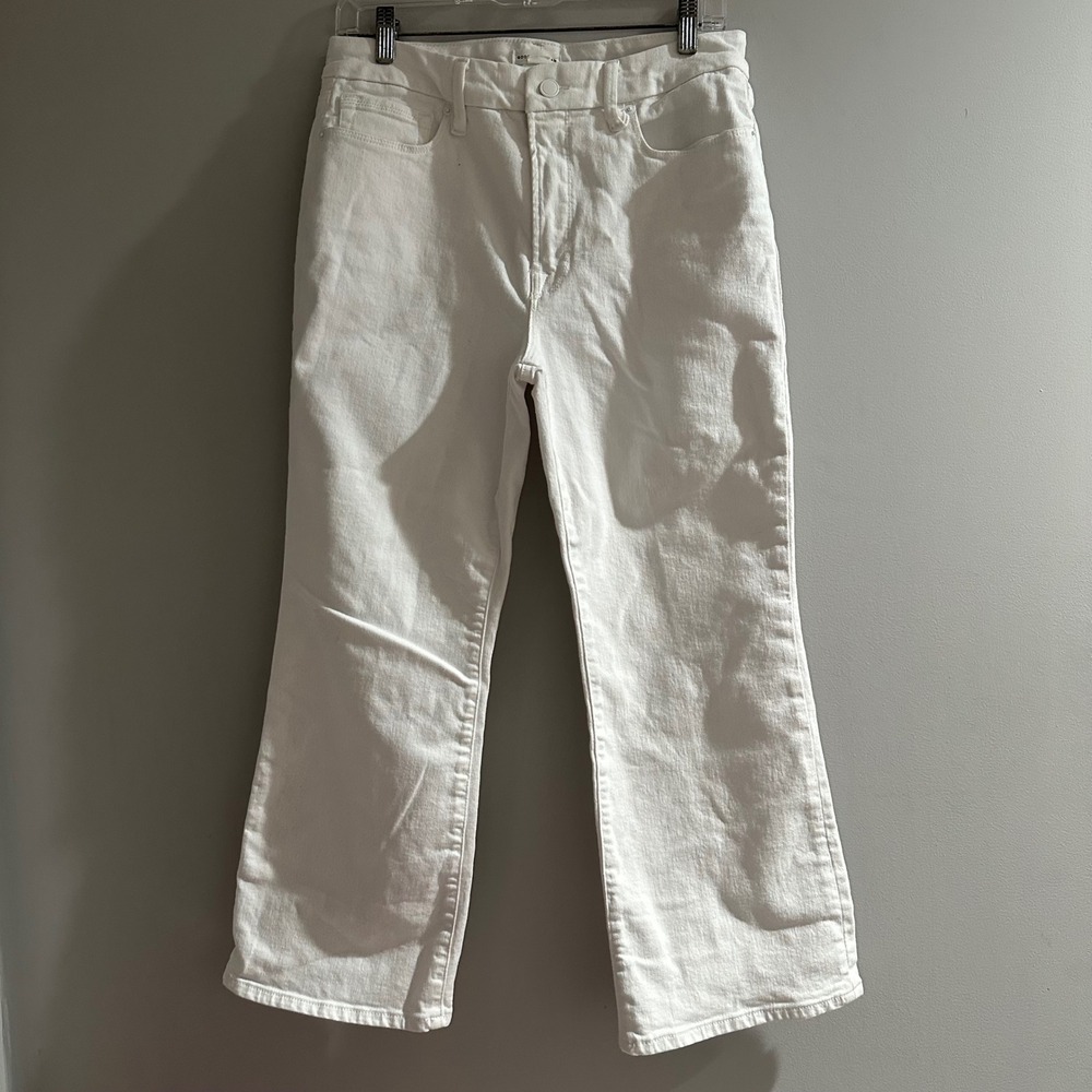 Good American Good Legsβ Crop Mini Boot Jeans White Size 10 30 High Rise